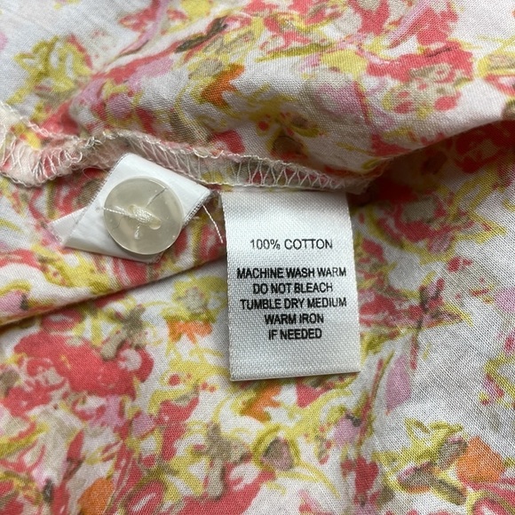 Ann Taylor Loft Women’s Collared Button Down Floral Blouse, size Large - Picture 8 of 9